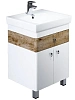 Тумба с раковиной IDDIS Carlow 55 напольная белая/под дерево (CAR55W2i95K)