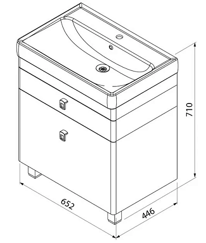 Тумба с раковиной IDDIS Carlow 70 напольная белая/под дерево (CAR70W2i95K) Тумба с раковиной IDDIS Carlow 70 напольная белая/под дерево (CAR70W2i95K)