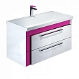 Тумба с раковиной IDDIS Color Plus 90 подвесная белая/розовая (COL90P0i95K) Тумба с раковиной IDDIS Color Plus 90 подвесная белая/розовая (COL90P0i95K)