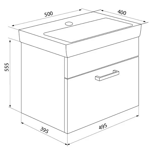 Тумба с раковиной IDDIS Mirro 50 подвесная белая/под дерево (MIR50W0i95K) Тумба с раковиной IDDIS Mirro 50 подвесная белая/под дерево (MIR50W0i95K)