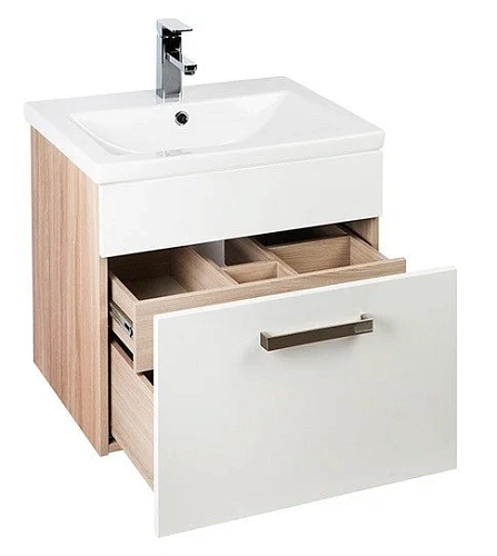 Тумба с раковиной IDDIS Mirro 50 подвесная белая/под дерево (MIR50W0i95K) Тумба с раковиной IDDIS Mirro 50 подвесная белая/под дерево (MIR50W0i95K)