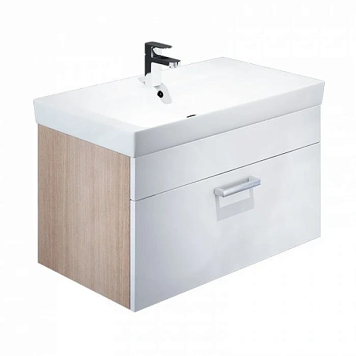 Тумба с раковиной IDDIS Mirro 80 подвесная белая/под дерево (MIR80W0i95K) Тумба с раковиной IDDIS Mirro 80 подвесная белая/под дерево (MIR80W0i95K)