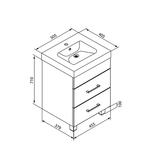 Тумба с раковиной IDDIS New Custo (NCU50W0i95K) 50 см напольная, белая Тумба с раковиной IDDIS New Custo (NCU50W0i95K) 50 см напольная, белая
