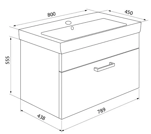 Тумба с раковиной IDDIS New Mirro 80 подвесная белая (NMIR80Wi95K) Тумба с раковиной IDDIS New Mirro 80 подвесная белая (NMIR80Wi95K)
