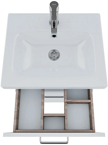 Тумба с раковиной IDDIS New Sena (NSE50W1i95K) напольная 50 см белая/под дерево Тумба с раковиной IDDIS New Sena (NSE50W1i95K) напольная 50 см белая/под дерево