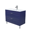 Тумба с раковиной IDDIS Oxford (OXF10N1i95K) напольная, 100 см, синий