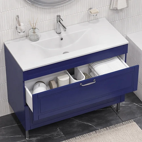 Тумба с раковиной IDDIS Oxford (OXF60N0i95K) напольная, 60 см, синий Тумба с раковиной IDDIS Oxford (OXF60N0i95K) напольная, 60 см, синий