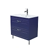 Тумба с раковиной IDDIS Oxford (OXF80N0i95K) напольная, 80 см, синий