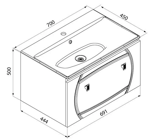 Тумба с раковиной IDDIS Rise 70 подвесная белая (RIS70W0i95K) Тумба с раковиной IDDIS Rise 70 подвесная белая (RIS70W0i95K)