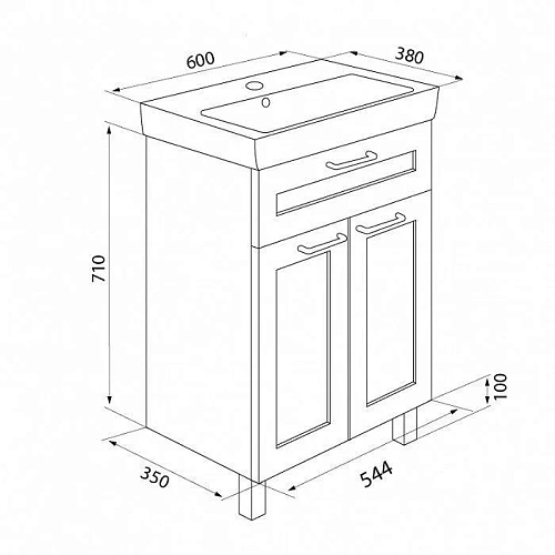Тумба с раковиной IDDIS Sena 60 напольная белая/под дерево (SEN60W2i95K) Тумба с раковиной IDDIS Sena 60 напольная белая/под дерево (SEN60W2i95K)