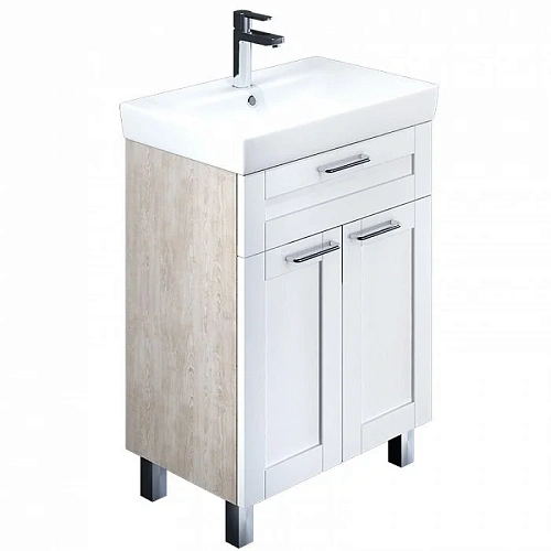 Тумба с раковиной IDDIS Sena 60 напольная белая/под дерево (SEN60W2i95K) Тумба с раковиной IDDIS Sena 60 напольная белая/под дерево (SEN60W2i95K)