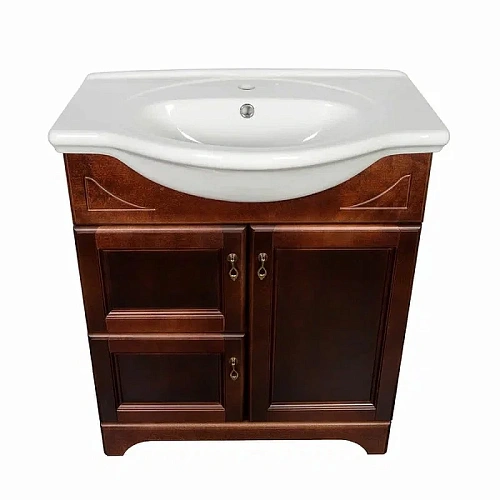 Тумба с раковиной Orange Classic 75 Орех F7-75TU1 Тумба с раковиной Orange Classic 75 Орех F7-75TU1