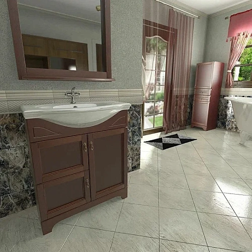 Тумба с раковиной Orange Classic 75 Орех F7-75TU1 Тумба с раковиной Orange Classic 75 Орех F7-75TU1