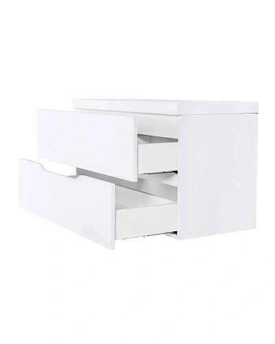 Тумба с раковиной Orange Line Li-100Tuw+RA100 подвесная белый матовый Тумба с раковиной Orange Line Li-100Tuw+RA100 подвесная белый матовый