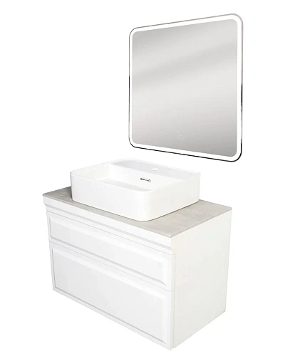 Тумба с раковиной Orange Modi-75TU+RA подвесная, белый Тумба с раковиной Orange Modi-75TU+RA подвесная, белый