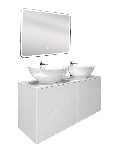 Тумба с раковиной Orange Otto Ot-130TuMDF+G56 подвесная, белый Тумба с раковиной Orange Otto Ot-130TuMDF+G56 подвесная, белый
