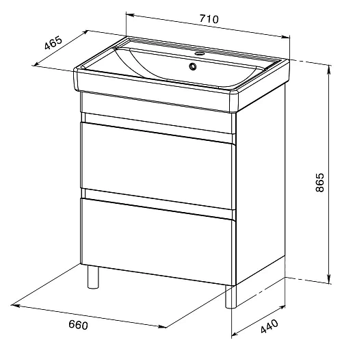 Тумба с раковиной Orange TOPLINE-Lyon TLNF70+RA напольная, белый глянец Тумба с раковиной Orange TOPLINE-Lyon TLNF70+RA напольная, белый глянец