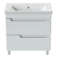 Тумба с раковиной Orange TOPLINE-Milano TMR80+RA напольная, белый глянец Тумба с раковиной Orange TOPLINE-Milano TMR80+RA напольная, белый глянец