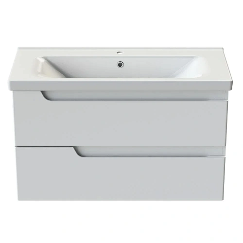 Тумба с раковиной Orange TOPLINE-Milano TP-MR100+RA подвесная, белый глянец Тумба с раковиной Orange TOPLINE-Milano TP-MR100+RA подвесная, белый глянец