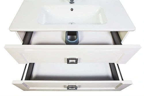 Тумба с раковиной Orange Альма 100 подвесная Белая Alma-100TU+RA Тумба с раковиной Orange Альма 100 подвесная Белая Alma-100TU+RA