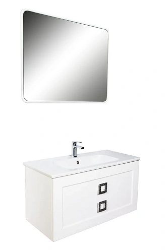 Тумба с раковиной Orange Альма 100 подвесная Белая Alma-100TU+RA Тумба с раковиной Orange Альма 100 подвесная Белая Alma-100TU+RA