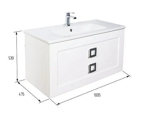 Тумба с раковиной Orange Альма 100 подвесная Белая Alma-100TU+RA Тумба с раковиной Orange Альма 100 подвесная Белая Alma-100TU+RA