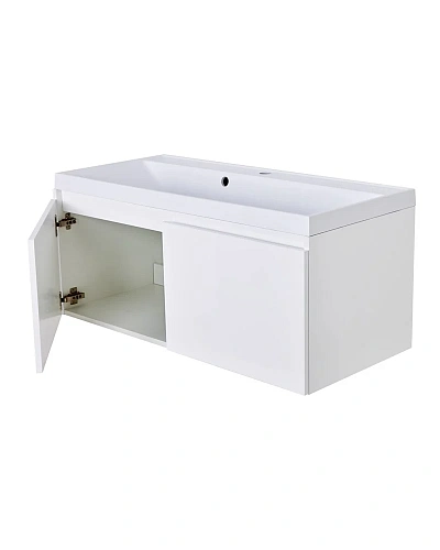 Тумба с раковиной Orange КВАДРО KV-100TUW+Racl подвесная Тумба с раковиной Orange КВАДРО KV-100TUW+Racl подвесная