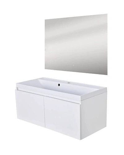 Тумба с раковиной Orange КВАДРО KV-100TUW+Racl подвесная Тумба с раковиной Orange КВАДРО KV-100TUW+Racl подвесная