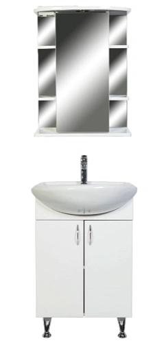 Тумба с раковиной Orange Кларис 57 Белая Kl-55TUW+RA Тумба с раковиной Orange Кларис 57 Белая Kl-55TUW+RA