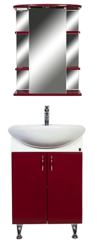 Тумба с раковиной Orange Кларис 57 Бордовая Kl-55TUC+RA Тумба с раковиной Orange Кларис 57 Бордовая Kl-55TUC+RA