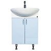 Тумба с раковиной Orange Кларис 57 Голубая Kl-55TUB+RA