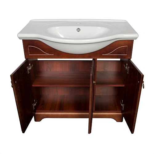 Тумба с раковиной Orange Классик F7-85TU1+Ra напольная, орех антикварный Тумба с раковиной Orange Классик F7-85TU1+Ra напольная, орех антикварный