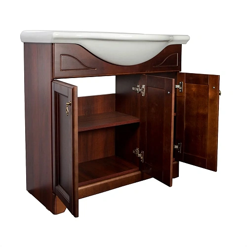 Тумба с раковиной Orange Классик F7-85TU1+Ra напольная, орех антикварный Тумба с раковиной Orange Классик F7-85TU1+Ra напольная, орех антикварный