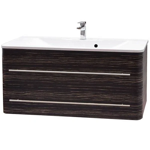 Тумба с раковиной Orange Ольга 110 подвесная Черная Olga-110TU+RA Тумба с раковиной Orange Ольга 110 подвесная Черная Olga-110TU+RA