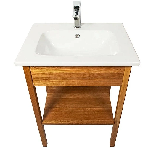 Тумба с раковиной Orange Рига 60 Светлый дуб Riga-60TU+RA Тумба с раковиной Orange Рига 60 Светлый дуб Riga-60TU+RA