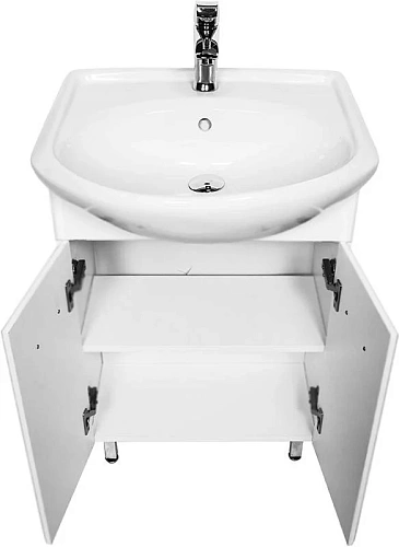 Тумба с раковиной Orange Стиль 57 Белая St-55TU+RA Тумба с раковиной Orange Стиль 57 Белая St-55TU+RA