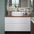 Тумба с раковиной STWORKI Берген 100 белая с темной столешницей, раковина Bocchi Sottile 1521-001-01 566625 Тумба с раковиной STWORKI Берген 100 белая с темной столешницей, раковина Bocchi Sottile 1521-001-01 566625