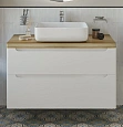Тумба с раковиной STWORKI Берген 100 белая со светлой столешницей, Soul 1 549501 Тумба с раковиной STWORKI Берген 100 белая со светлой столешницей, Soul 1 549501