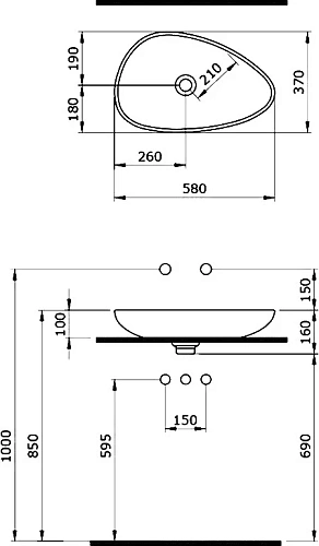 Тумба с раковиной STWORKI Берген 100 серая с темной столешницей, Bocchi Etna 1114-001-0125 568121 Тумба с раковиной STWORKI Берген 100 серая с темной столешницей, Bocchi Etna 1114-001-0125 568121