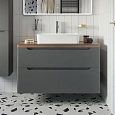 Тумба с раковиной STWORKI Берген 100 серая с темной столешницей, Bocchi Sottile 1476-001-012 566878 Тумба с раковиной STWORKI Берген 100 серая с темной столешницей, Bocchi Sottile 1476-001-012 566878