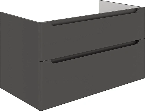 Тумба с раковиной STWORKI Берген 100 серая со светлой столешницей, Moon 1 549578 Тумба с раковиной STWORKI Берген 100 серая со светлой столешницей, Moon 1 549578