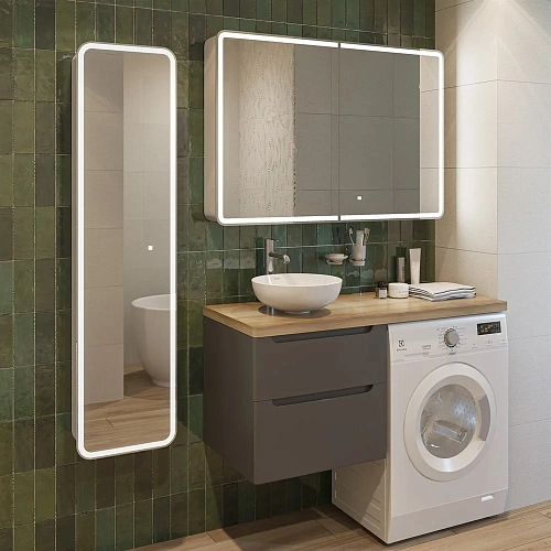 Тумба с раковиной STWORKI Берген 122 серая 566056 Тумба с раковиной STWORKI Берген 122 серая 566056