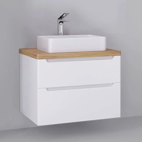 Тумба с раковиной STWORKI Берген 80 белая 566885 Тумба с раковиной STWORKI Берген 80 белая 566885