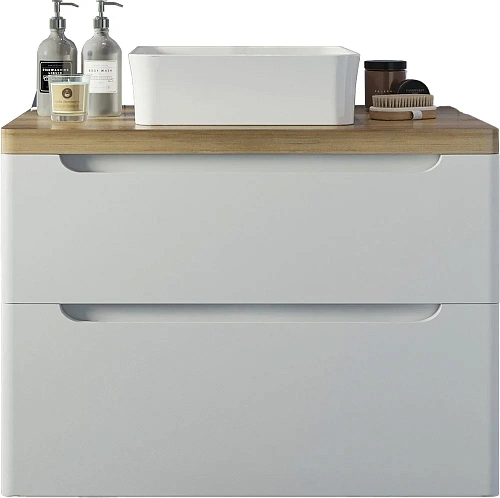 Тумба с раковиной STWORKI Берген 80 белая 566885 Тумба с раковиной STWORKI Берген 80 белая 566885