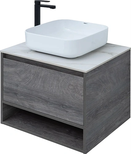 Тумба с раковиной STWORKI Карлстад 60 дуб рошелье, монте тиберио, с отверстием под смеситель в столе 425095 Тумба с раковиной STWORKI Карлстад 60 дуб рошелье, монте тиберио, с отверстием под смеситель в столе 425095