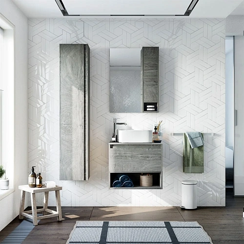 Тумба с раковиной STWORKI Карлстад 60 дуб рошелье, роверелла, с отверстием под смеситель в столешниц 427707 Тумба с раковиной STWORKI Карлстад 60 дуб рошелье, роверелла, с отверстием под смеситель в столешниц 427707