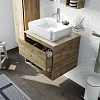 Тумба с раковиной STWORKI Карлстад 60 дуб рустикальный, простоун беж 425083 Тумба с раковиной STWORKI Карлстад 60 дуб рустикальный, простоун беж 425083