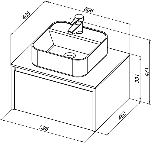 Тумба с раковиной STWORKI Карлстад 60 дуб рустикальный, простоун беж 425083 Тумба с раковиной STWORKI Карлстад 60 дуб рустикальный, простоун беж 425083