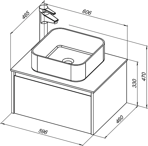 Тумба с раковиной STWORKI Карлстад 60 дуб рустикальный, роверелла, с отверстием под смеситель в стол 427731 Тумба с раковиной STWORKI Карлстад 60 дуб рустикальный, роверелла, с отверстием под смеситель в стол 427731