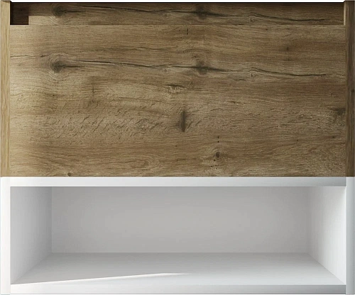 Тумба с раковиной STWORKI Карлстад 60 дуб рустикальный, с белой полкой 440544 Тумба с раковиной STWORKI Карлстад 60 дуб рустикальный, с белой полкой 440544